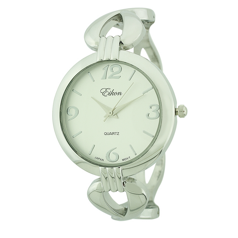Classic Round Face Cuff Watch.