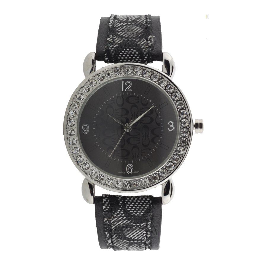 ROUND FACE STRAP BAND WATCH WITH G LETTER.