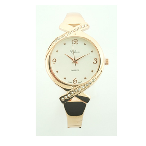 Round Face Arabic & Dots Cuff Watch