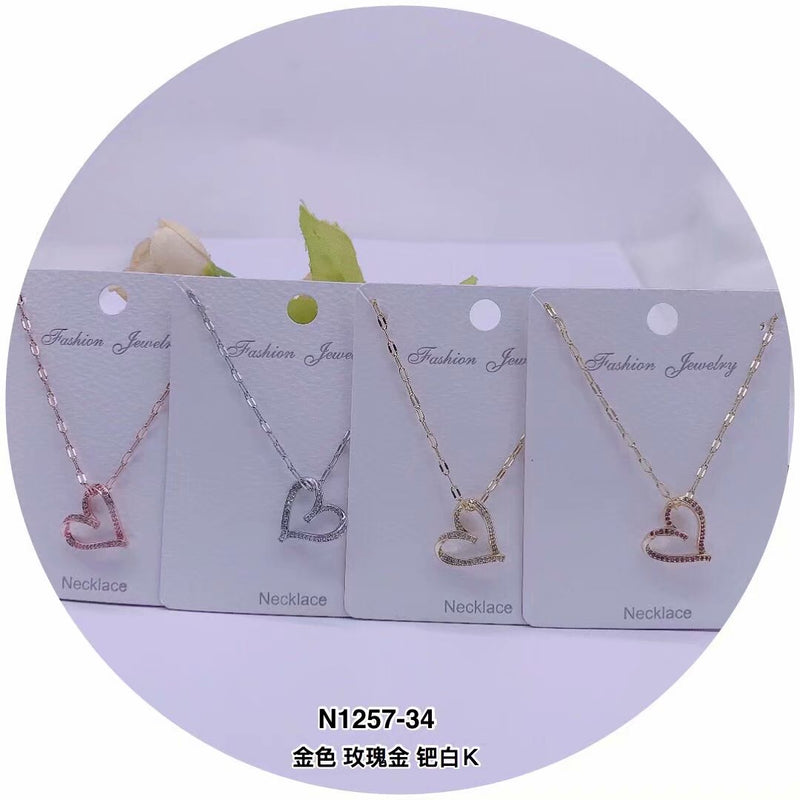 "Heart" Shape C.Z Crystal Necklace