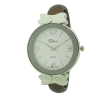 Round Face Arabic & Stick Bow Tie Cuff Watch.