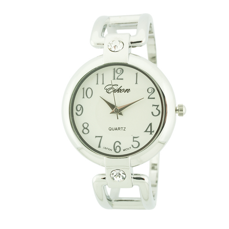 Round Face Arabic Cuff Watch.