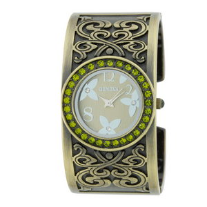 ROUND FACE ANTIQUE STYLE CUFF WATCH