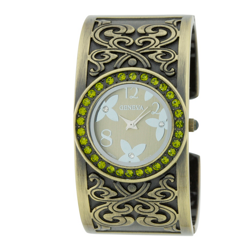 ROUND FACE ANTIQUE STYLE CUFF WATCH