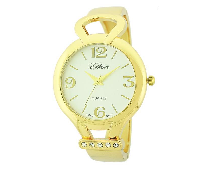 Round Face Arabic & Stick Cuff Watch.