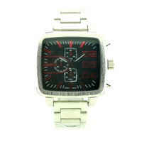 Sport Square Face Man Link Watch(Silver face）